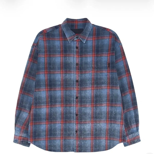 [BUNJANG] JUUN.J 26SS Island Vintage Blue Check Shirt / [50] 준지 26SS 아일랜드 빈티지 블루 체크 셔츠