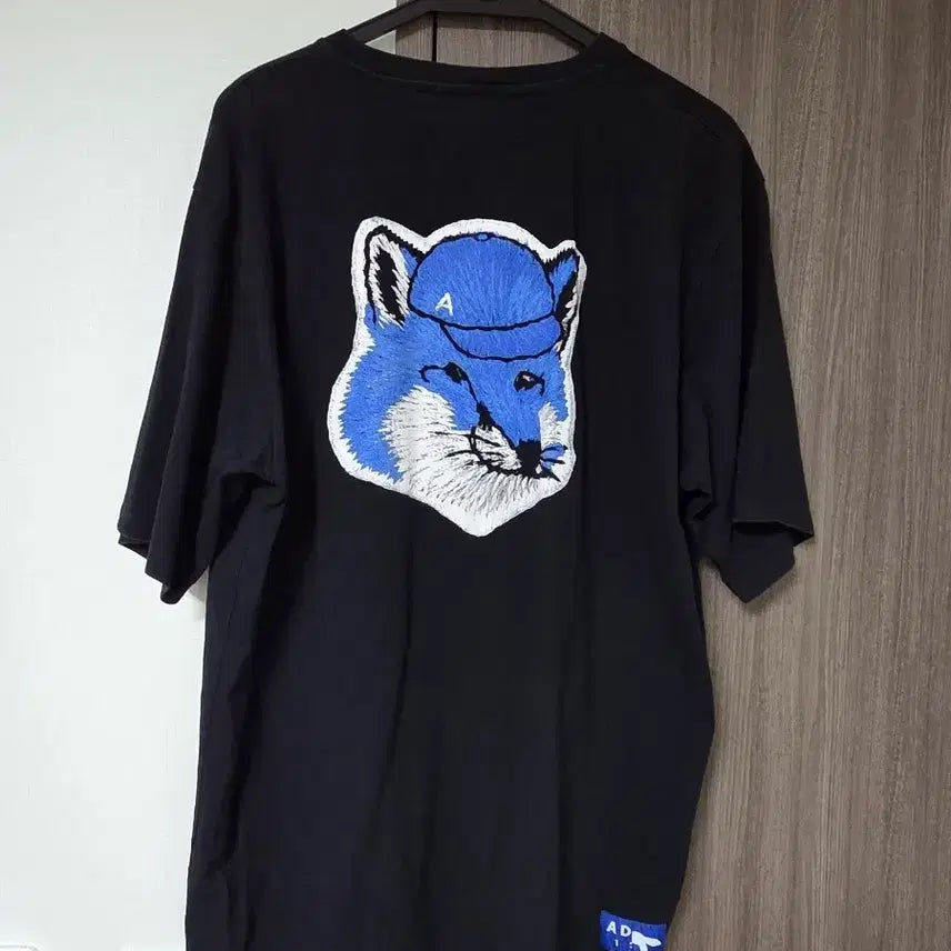 [BUNJANG] Ader Error Fox Embroidery Short Sleeve T-Shirt Black / 아더에러 폭스 자수 반팔 티셔츠 블랙