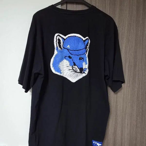 [BUNJANG] Ader Error Fox Embroidery Short Sleeve T-Shirt Black / 아더에러 폭스 자수 반팔 티셔츠 블랙