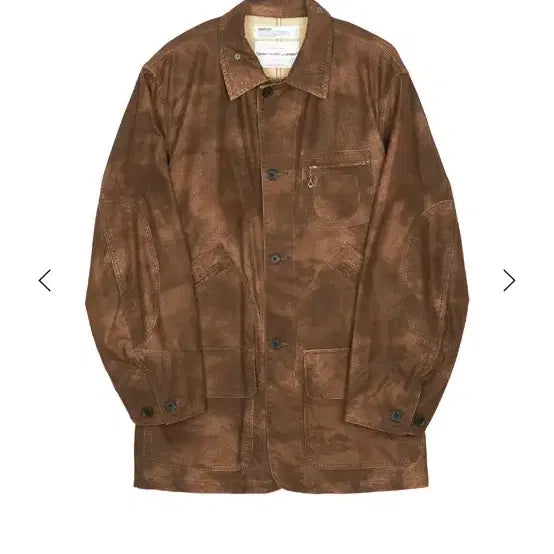 [BUNJANG] DAIRIKU Artificial Leather Hunting Jacket Brown / 다이리쿠 DAIRIKU Artificial Leather 헌팅 자켓