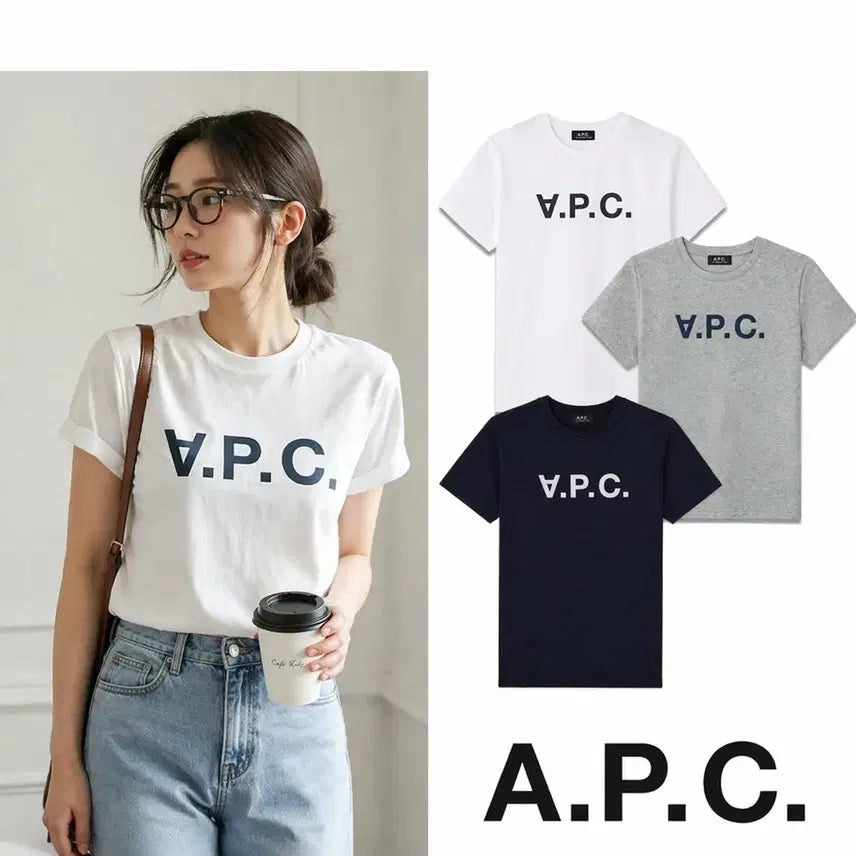 [BUNJANG] A.P.C. V.P.C. Logo Short Sleeve T-Shirt (Unisex) / A.P.C. V.P.C. 로고 반팔 티셔츠. 남녀공용