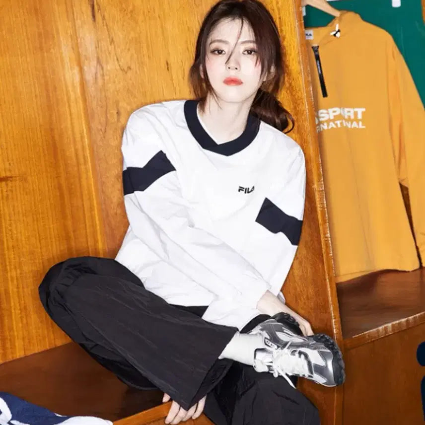 [BUNJANG] Fila Stretch Woven Sweatshirt Windbreaker Unisex L / 휠라 스트레치 우븐 맨투맨(바람막이) 남녀공용 100(L)