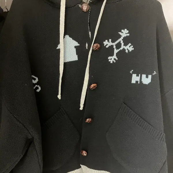 [BUNJANG] XTONZ Hooded Knit Cardigan / 엑스톤즈 후드 니트 가디건