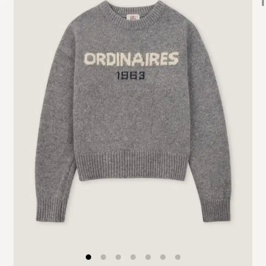 [BUNJANG] Gead Lettering Wool Pullover Grey / 게드 레터링 울 풀오버 그레이