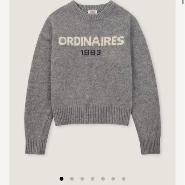 [BUNJANG] Gead Lettering Wool Pullover Grey / 게드 레터링 울 풀오버 그레이