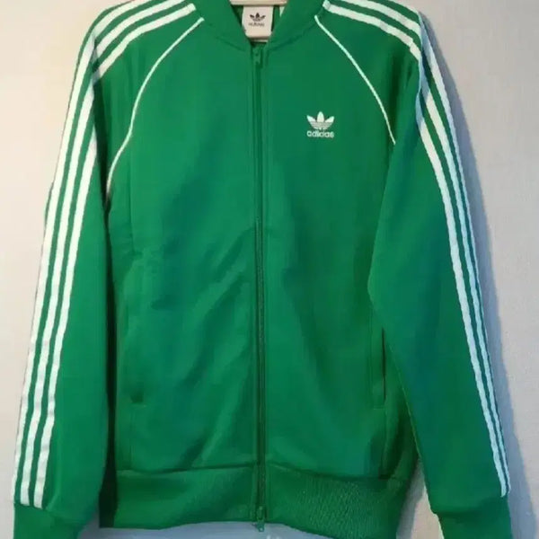 [BUNJANG] Adidas Track Top Jersey Zip-up Green Size L / 아디다스 초흰 초록 그린 트랙탑 저지 져지집업 100/L