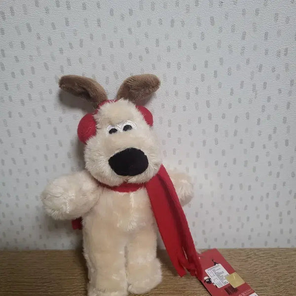 [BUNJANG] Gromit Plush Keyring with Scarf and Earmuffs / 그로밋 키링