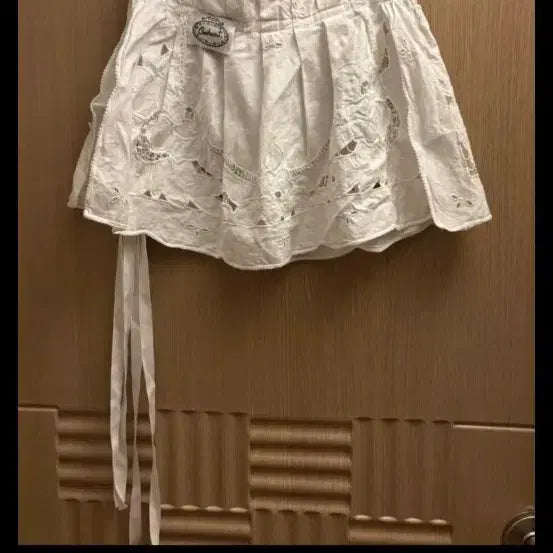 [BUNJANG] Crocheted Lace Mini Skirt / 크로쉐안트 레이스  테이블스커트