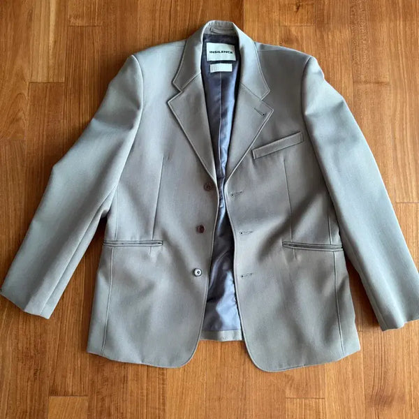 [BUNJANG] INSILENCE X PRTPRT Wool Blazer Setup (Ash Beige) / 인사일런스XPRTPRT 블레이저 셋업