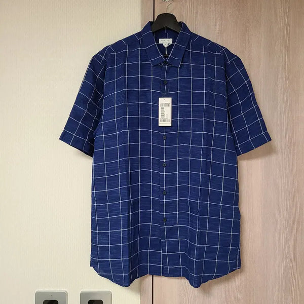 [BUNJANG] Sunspell Check Linen Shirt M / 선스펠 체크 리넨 셔츠 m
