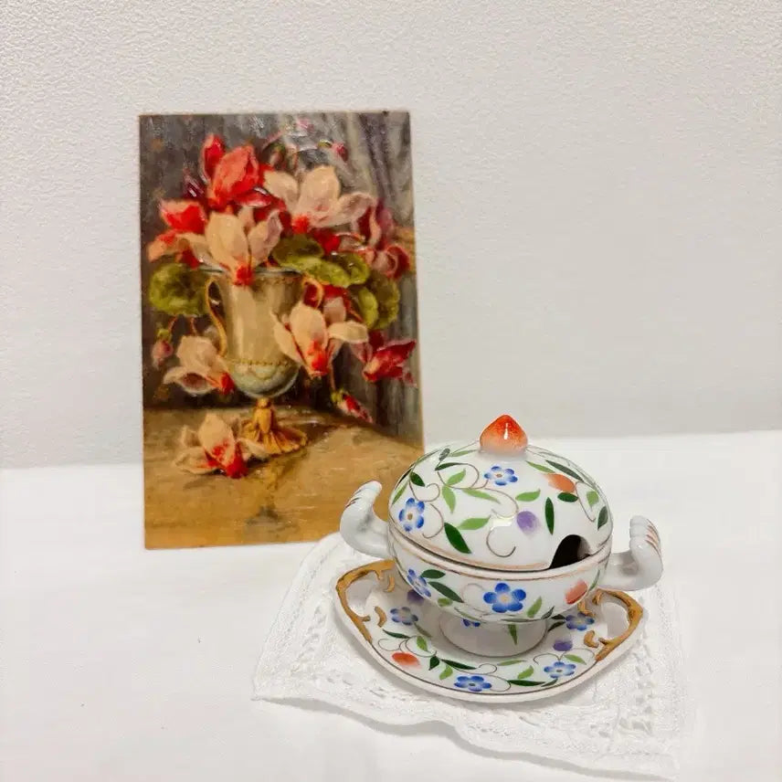 [BUNJANG] Vintage Miniature Tureen - 1960s Gino Italy Porcelain / 빈티지 미니어처 튜린