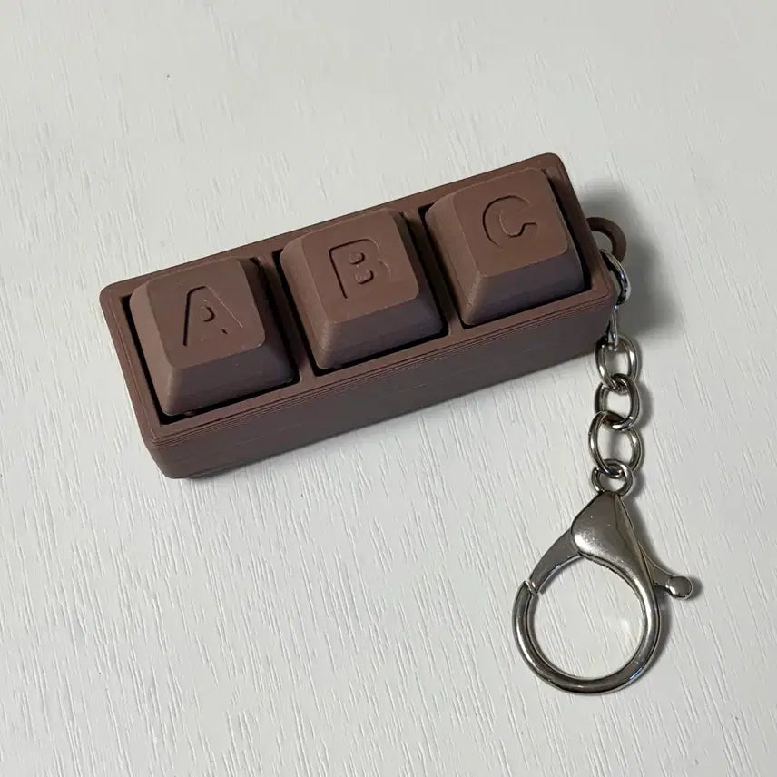 [BUNJANG] ABC Chocolate Keycap Clicker Keychain Cream Cheese Switch Japanese Gacha Toy Merchandise / ABC 초콜릿 키캡 클리커 키링 크림치즈축 일본 가챠 장난감 잡화