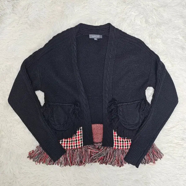 [BUNJANG] MARYLING Black Fringe Cardigan / MARYLING 메릴링 블랙 프린지 가디건 36