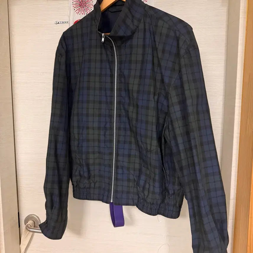 [BUNJANG] Brown Yak Black Watch Pattern Blouson Jacket / 브라운야드 블랙와치 패턴 블루종 재킷 004