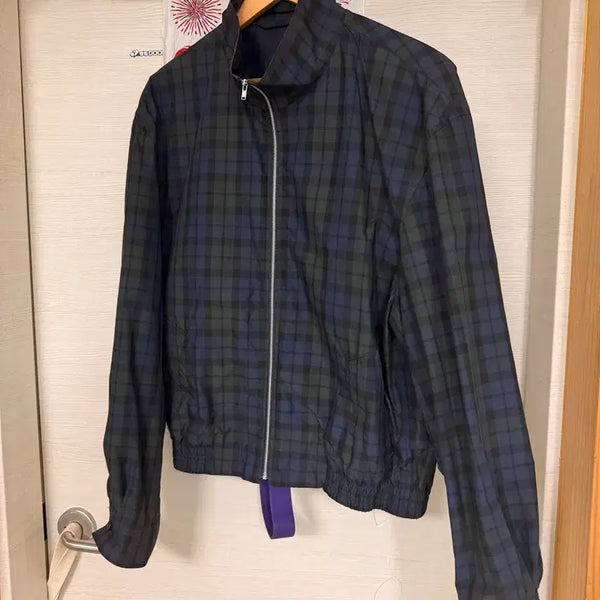 [BUNJANG] Brown Yak Black Watch Pattern Blouson Jacket / 브라운야드 블랙와치 패턴 블루종 재킷 004