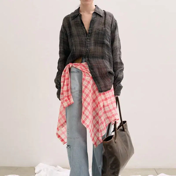 [BUNJANG] Our Legacy Permabrand Above Check Shirt / [52] 아워레가시 퍼넘브라 어보브 체크 셔츠