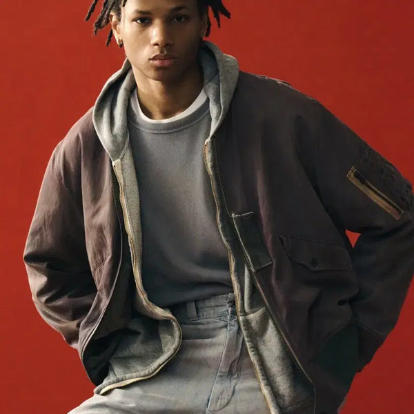 [BUNJANG] Apresse Vintage Lightweight Zip Sweat Hoodie Grey / 아프레쎄 빈티지 집 스웻 후디 그레이 4