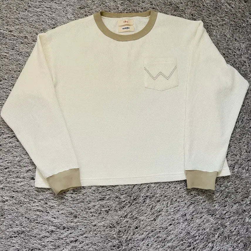 [BUNJANG] Cherry LA x Wrangler Thermal Long Sleeve Tee Beige / CHERRY LA X WRANGLER 긴팔티