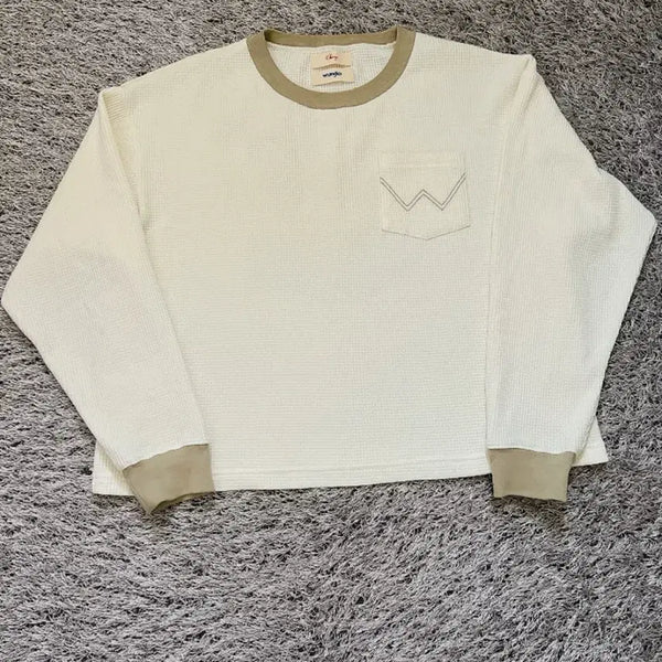 [BUNJANG] Cherry LA x Wrangler Thermal Long Sleeve Tee Beige / CHERRY LA X WRANGLER 긴팔티