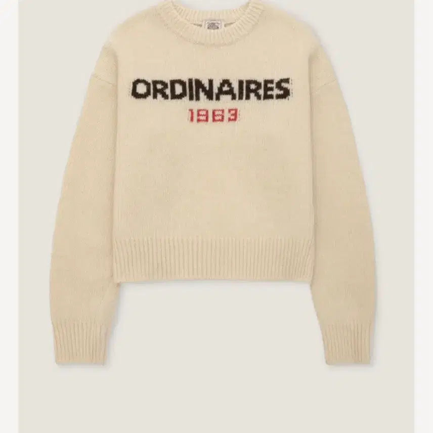 [BUNJANG] Gead Lettering Wool Pullover Ivory / 게드 레터링 울 풀오버 아이보리