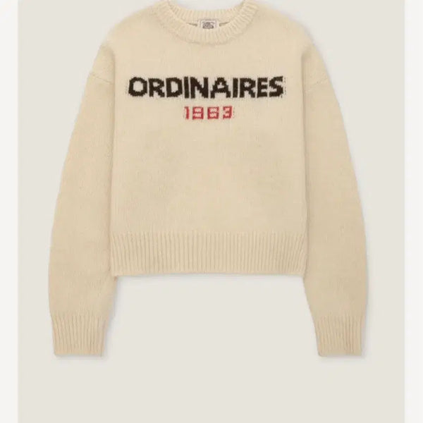 [BUNJANG] Gead Lettering Wool Pullover Ivory / 게드 레터링 울 풀오버 아이보리