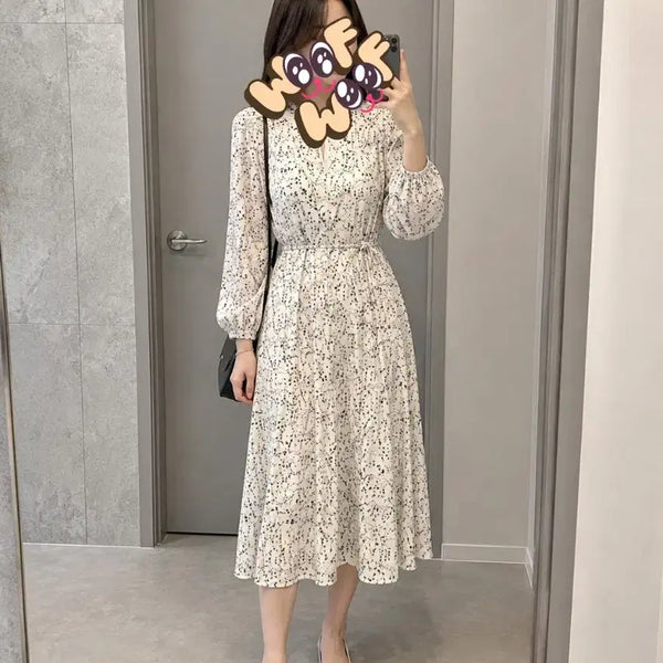 [BUNJANG] Floral Long Dress / 거의새것) 플라워 롱 원피스 프리