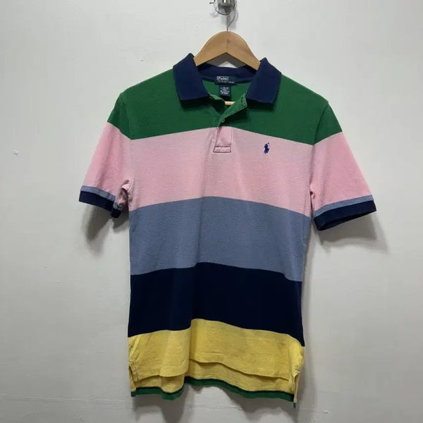 [BUNJANG] Polo Ralph Lauren Multi-Stripe Short Sleeve Polo Shirt L / 폴로 랄프로렌 멀티 스트라이프 반팔 카라티  L