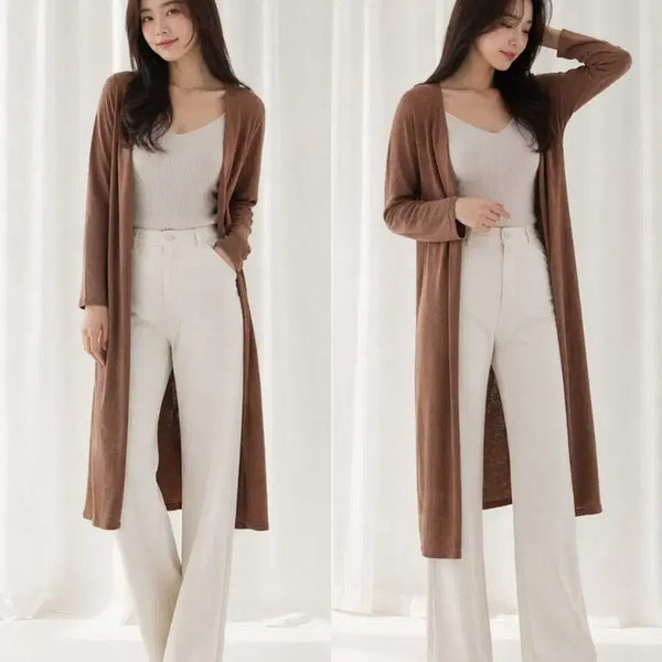 [BUNJANG] Knit Long Cardigan / 니트 롱 가디건