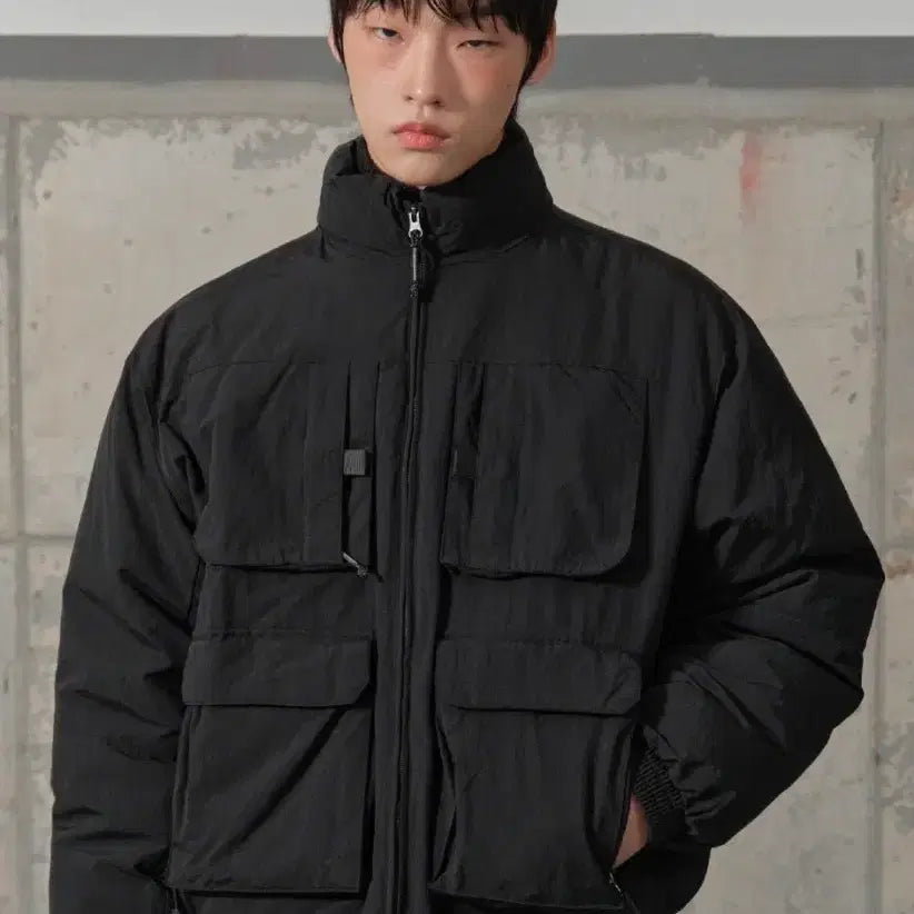 [BUNJANG] Second Monologue Utility Short Padded Jumper Black M / 세컨모놀로그-유틸리티숏패딩점퍼(블랙/M)