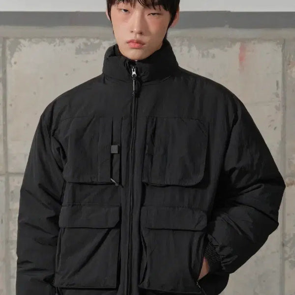 [BUNJANG] Second Monologue Utility Short Padded Jumper Black M / 세컨모놀로그-유틸리티숏패딩점퍼(블랙/M)