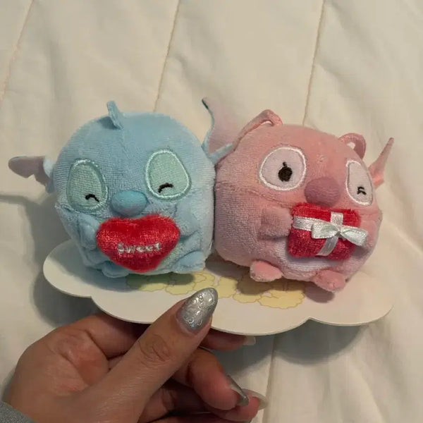 [BUNJANG] Disney Stitch & Angel UFufy Mini Doll Set / ufufy 미니 디즈니 스티치/엔젤 인형 세트