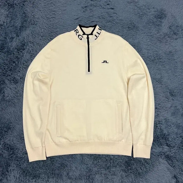 [BUNJANG] J.LINDEBERG Ivory Windproof Knit L / (정품)제이린드버그 아이보리 방풍 니트 L