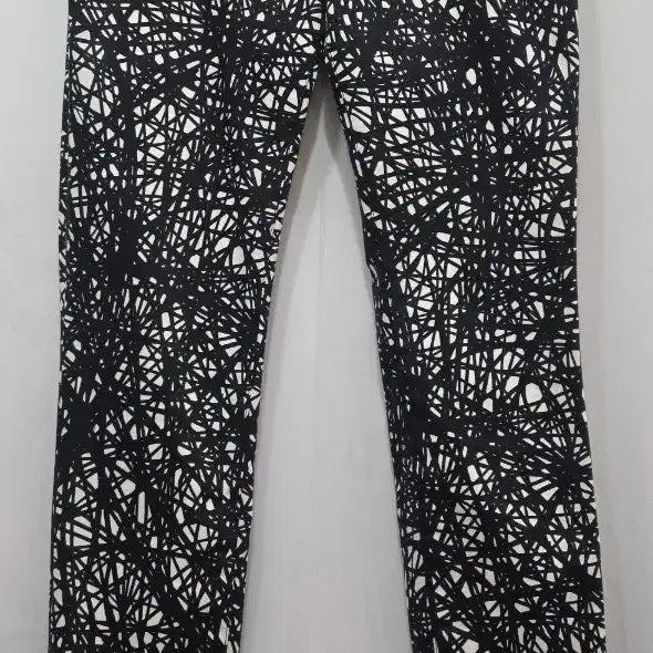[BUNJANG] Balenciaga Black/White Women's Cotton Blend Pants / (정품)발렌시아가 블랙/화이트 여성 바지