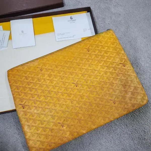 [BUNJANG] Goyard Clutch GM Yellow Full Box / 고야드 클러치 옐로우 풀박스 Gm