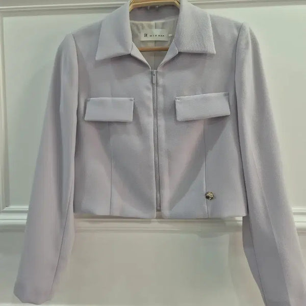 [BUNJANG] IT MICHAA Lavender Crop Jacket / it 미샤 크롭 자켓 라벤더