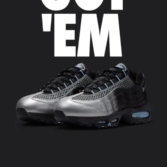 [BUNJANG] Palace x Air Max 95 "Silver Black" Sneakers (Size 290) / 팔라스 에어맥스95 290 판매합니다