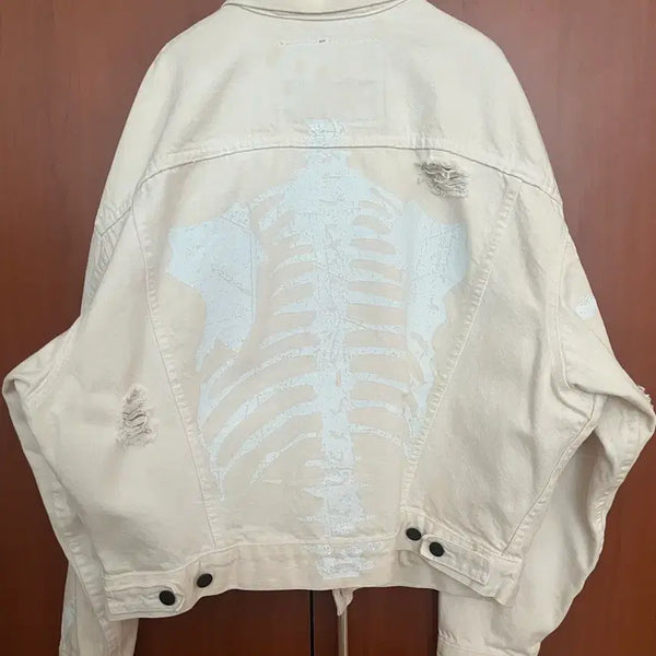[BUNJANG] Levi's Remake Bone Printing Vintage Denim Jacket / 리바이스 리메이크 뼈프린팅 빈티지 데님자켓