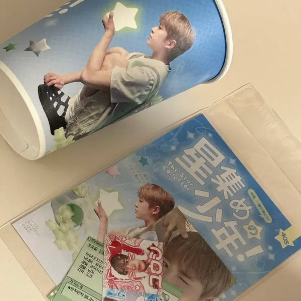 [BUNJANG] Yushi Birthday Cafe Drink Basic POB (Paper Cup, Postcard, Photocard, Sticker Pack) Bundle Set / 유우시 생카 생일카페 음료 기본 특전