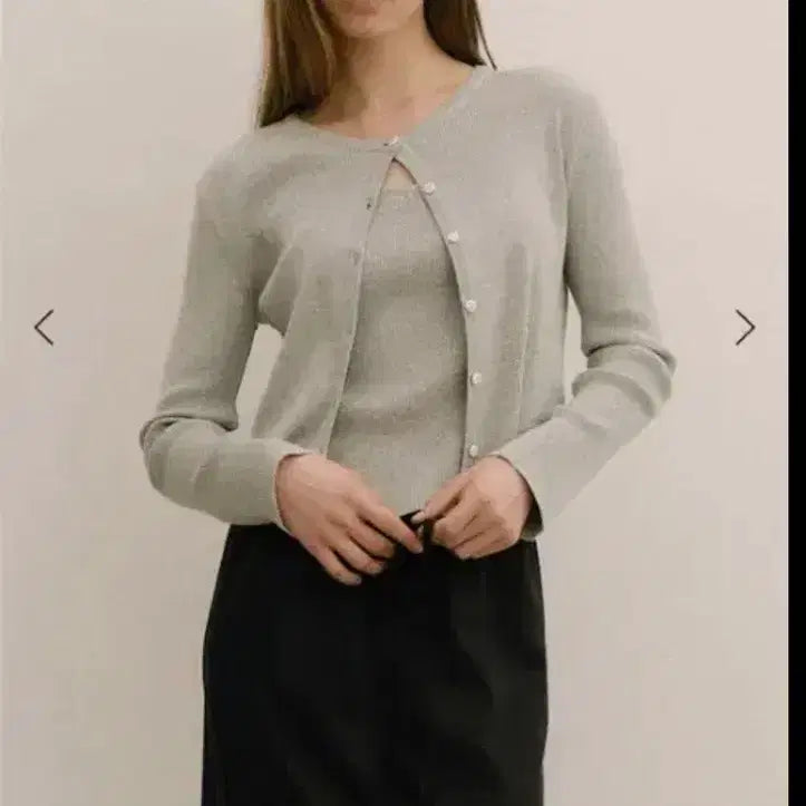 [BUNJANG] Venueet Carrie Cardigan & Sleeveless Set / 베뉴엣 Carrie 캐리 가디건 슬리브리스 세트