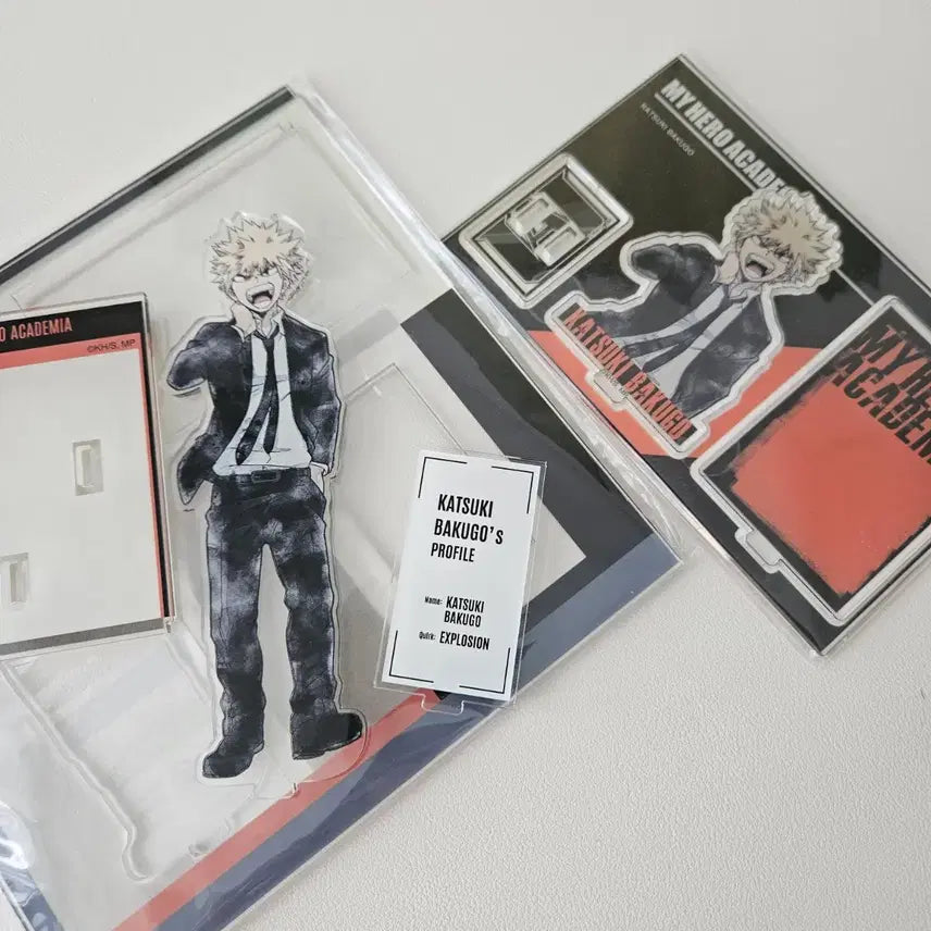 [BUNJANG] My Hero Academia Katsuki Bakugo Suit Acrylic Stand Set (Full Body & Upper Body) / 히로아카 나히아 바쿠고 정장 아크릴스탠드 세트 전신상반신