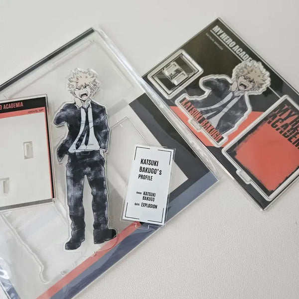 [BUNJANG] My Hero Academia Katsuki Bakugo Suit Acrylic Stand Set (Full Body & Upper Body) / 히로아카 나히아 바쿠고 정장 아크릴스탠드 세트 전신상반신