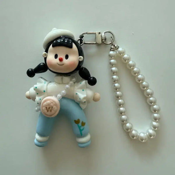 [BUNJANG] Pearl Detail Pastel Keychain / 키링 (새상품)