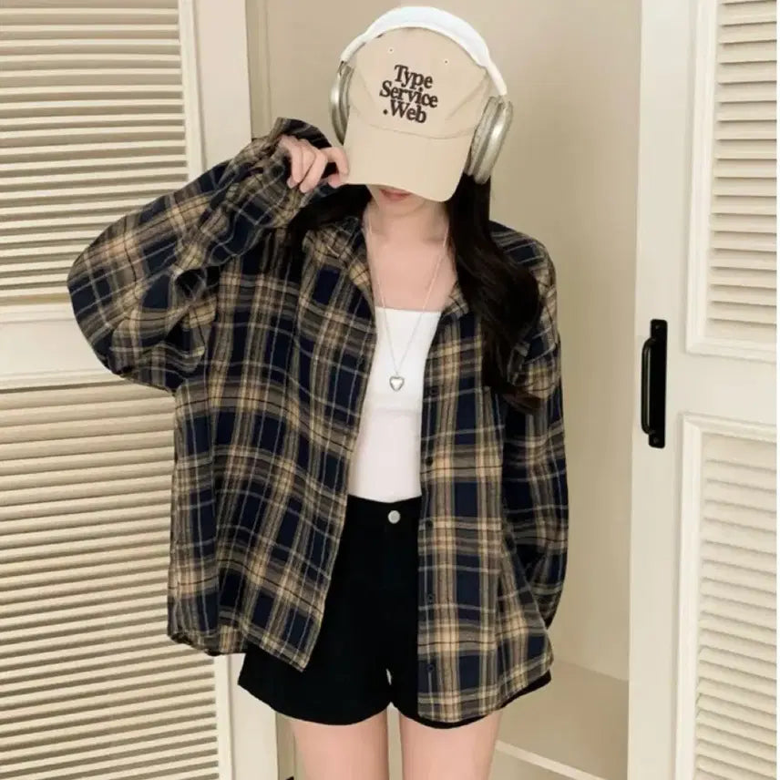 [BUNJANG] Peach Mode Check Shirt / 새제품)피치모드 체크 셔츠 남방