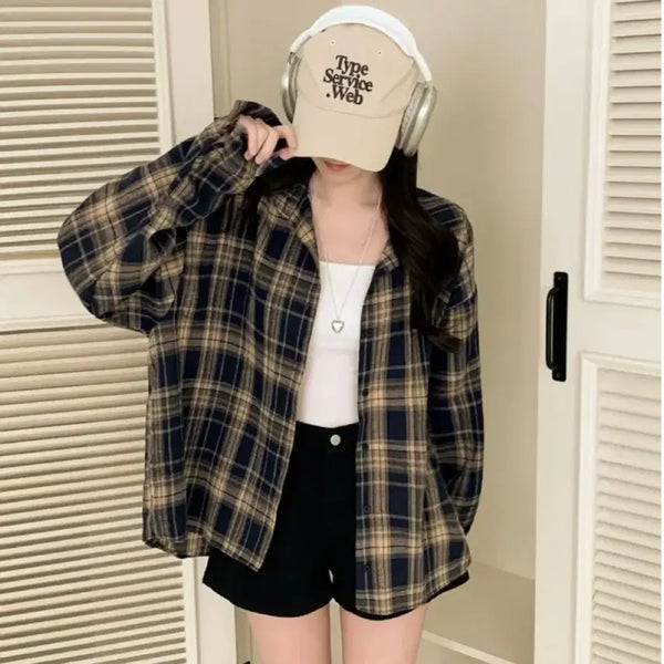 [BUNJANG] Peach Mode Check Shirt / 새제품)피치모드 체크 셔츠 남방