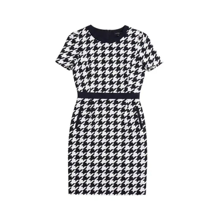 [BUNJANG] une Houndstooth Midi Dress Women's Size 66 / 여성66/ une 하운드투스 미디원피스