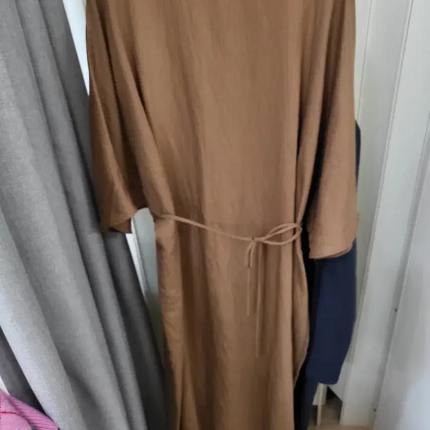 [BUNJANG] Brown String Long Dress / 브라운 끈 원피스 롱 드레스
