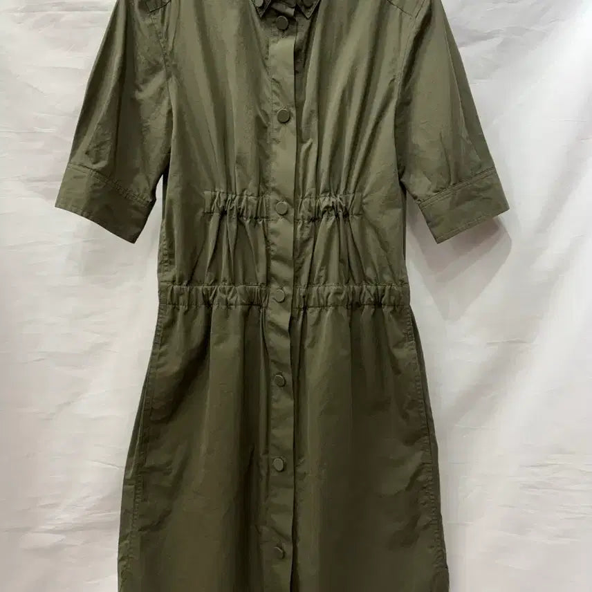 [BUNJANG] Louis Vuitton Khaki Cotton Shirt Dress Size 36 / 루이비통 카키색 셔츠 원피스 36/55사이즈(정품)