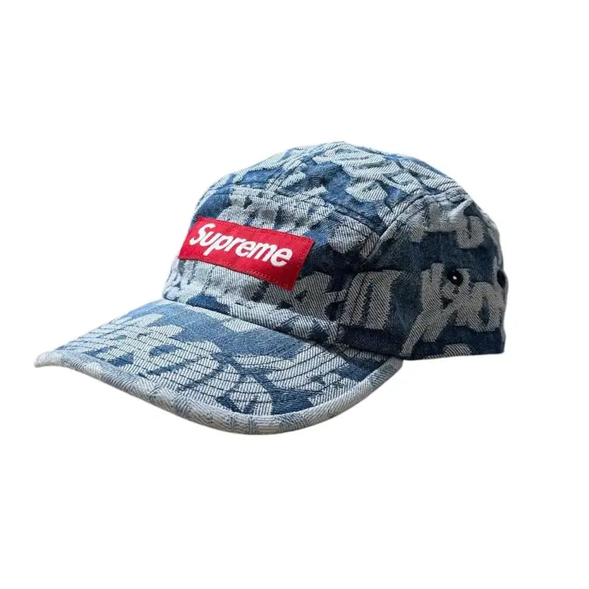 [BUNJANG] Supreme 22SS Fat Tip Jacquard Denim Camp Cap / 슈프림 22SS 팻 팁 자카드 데님 캠프캡