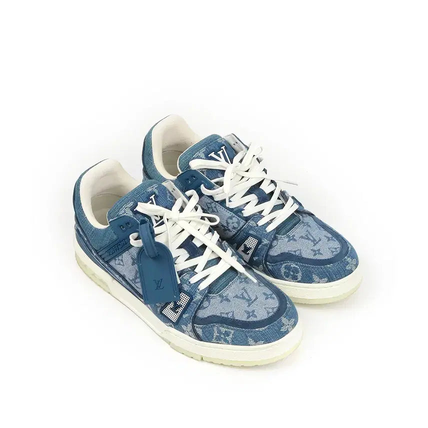 [BUNJANG] Louis Vuitton Monogram Denim Sneakers Blue / LOUIS VUITTON 루이비통 데님 스니커즈 265mm