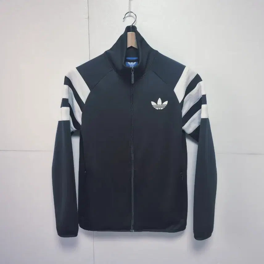 [BUNJANG] Adidas Trefoil Track Top Jersey / 남성 레어 아디다스 불꽃 트레포일 검정 블랙 트랙탑 져지 저지 트레이닝복